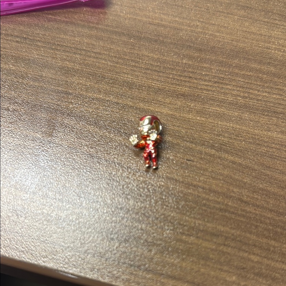 Red and Gold Superhero Charm